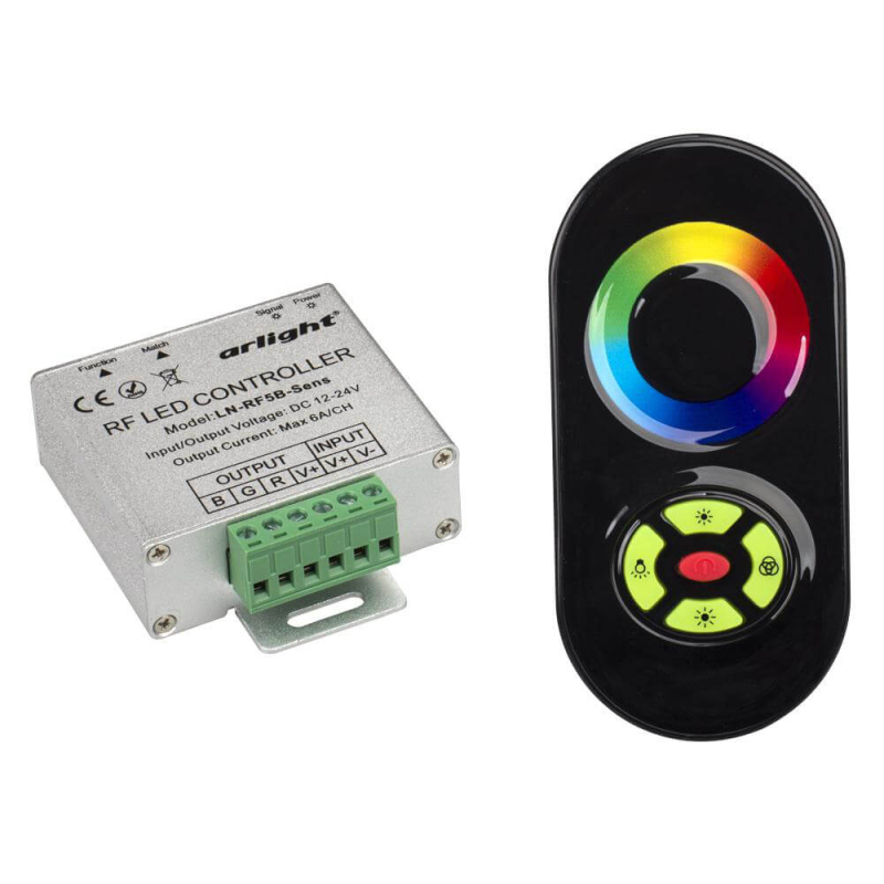 Контроллер Arlight LN-RF5B-Sens Black (12-24V,180-360W) 016484
